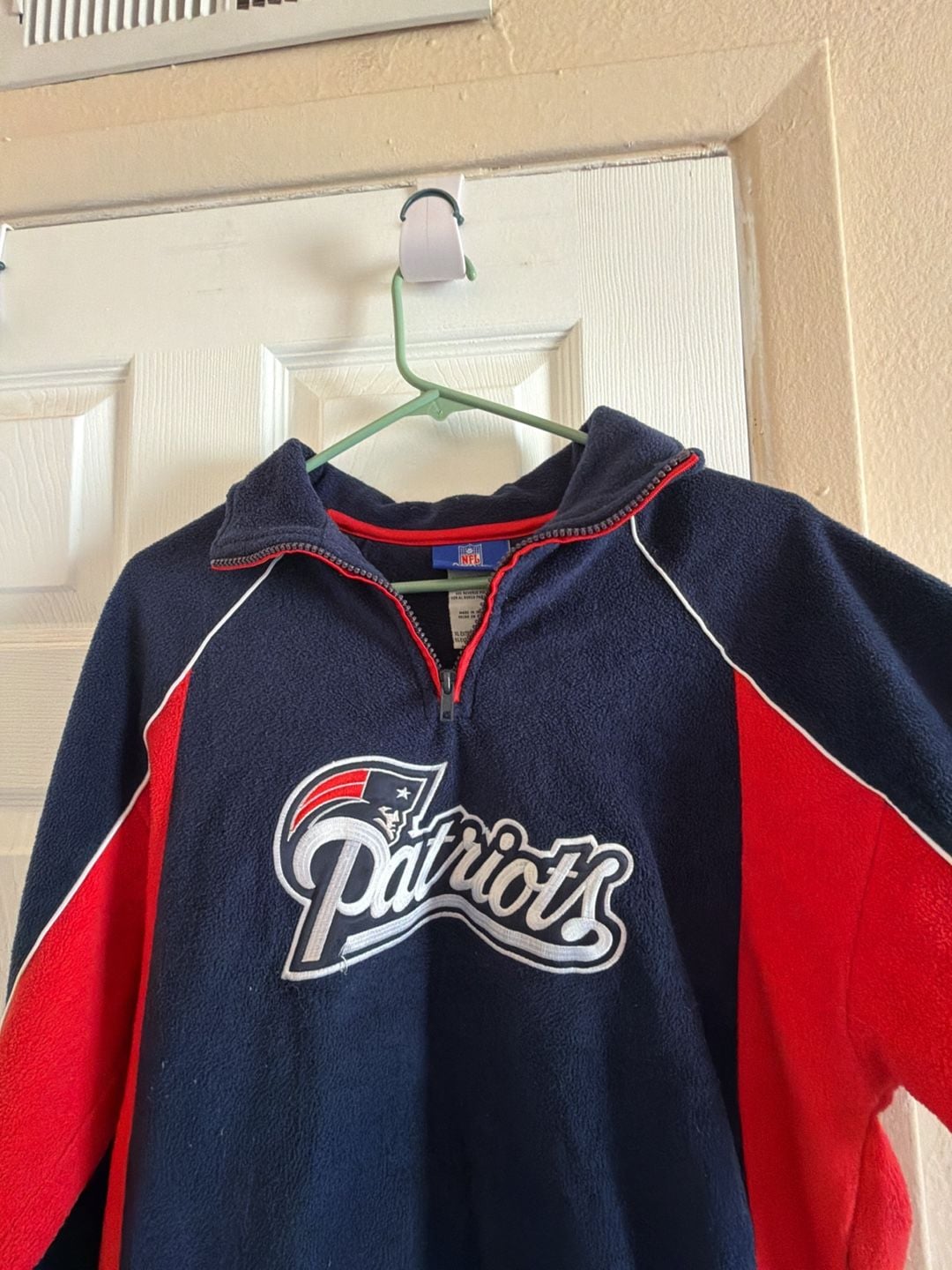 NFL New England Patriots 1/4 Zip Fleece Pullover Jacket Youth Size SOU1437-N 7