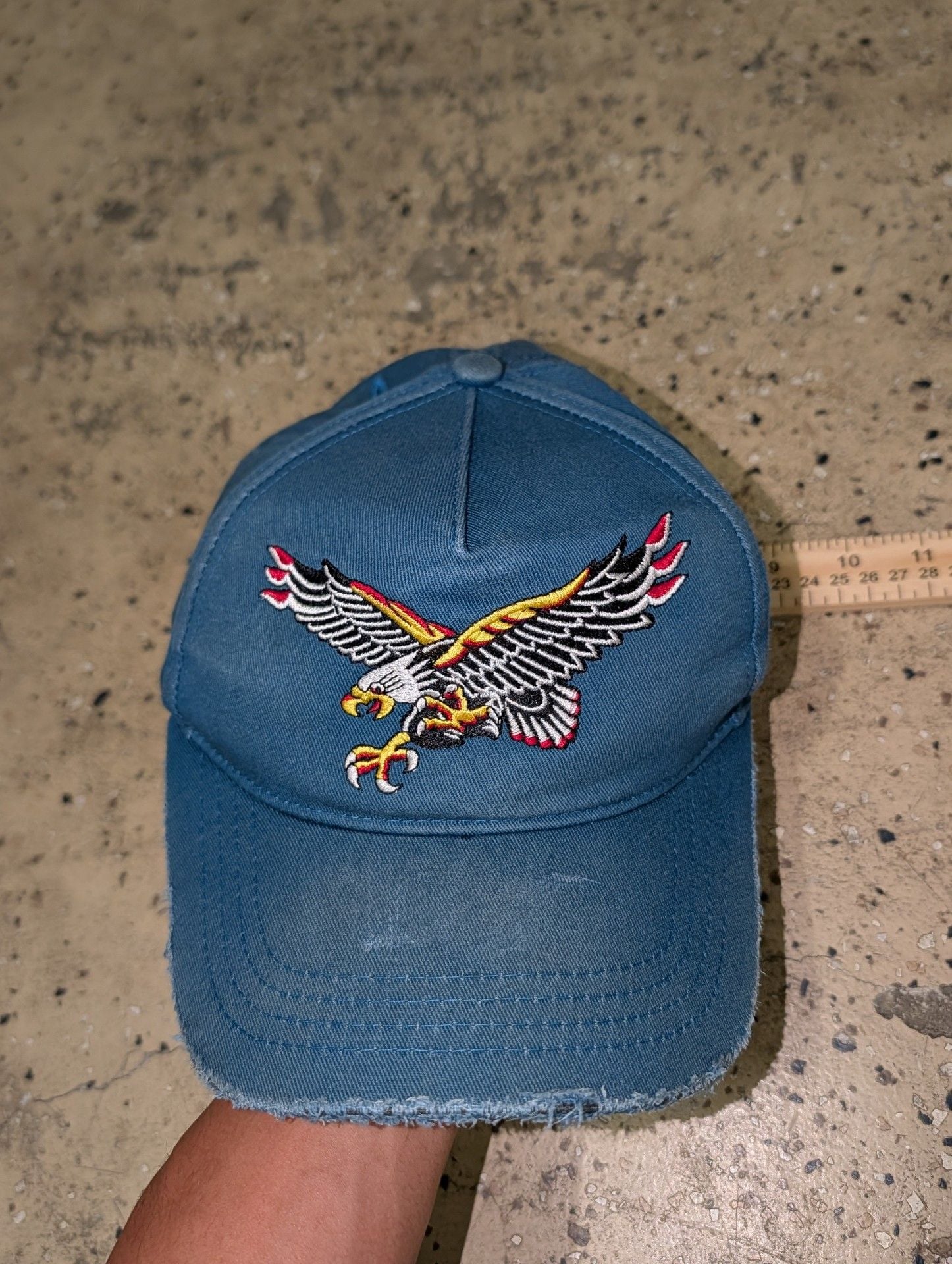 Indestructible Mfg Co Eagle Hat Blue Embroidered Cap 2