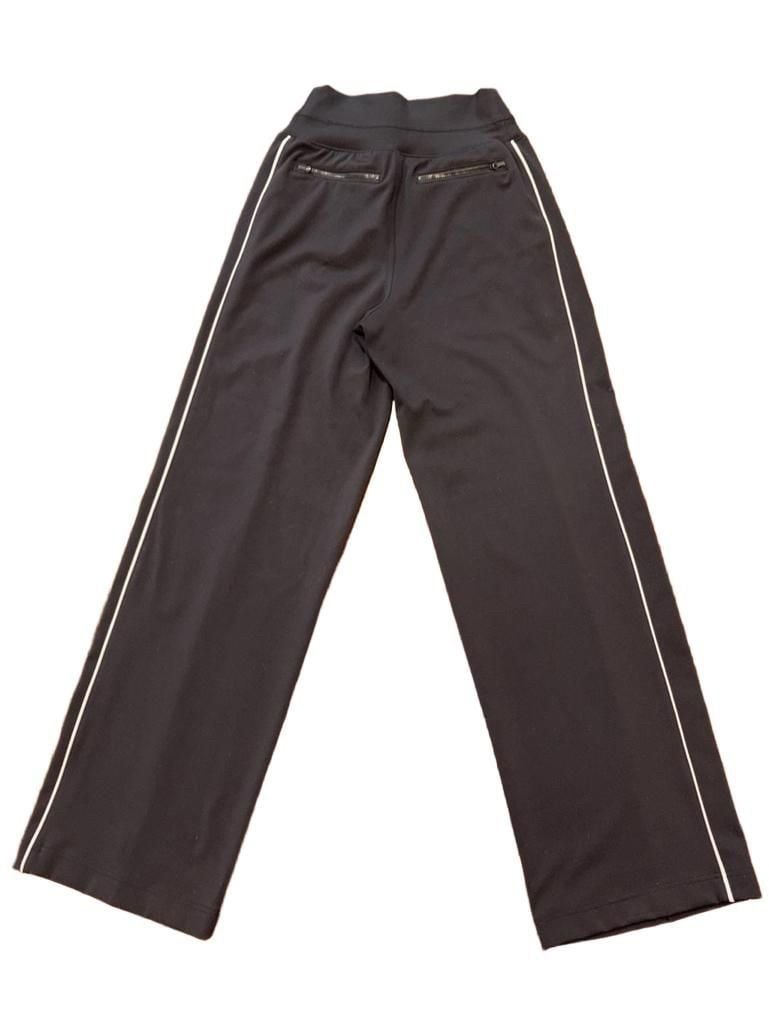 Athleta Track Stripe Wide Leg Pants XXS Black 2