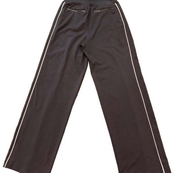 Athleta Track Stripe Wide Leg Pants XXS Black