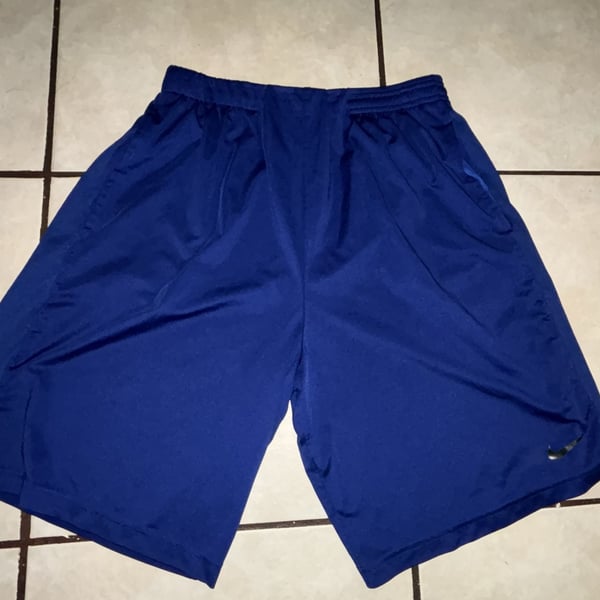 Nike Dri-Fit Athletic Shorts Size M Blue Basketball Gym