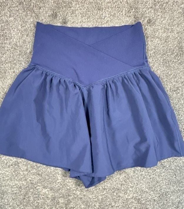 Offline By Aerie Real Me Crossover Flowy Short Size XXS Blue Athletic Workout 2