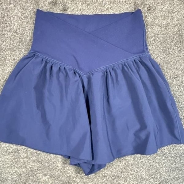 Offline By Aerie Real Me Crossover Flowy Short Size XXS Blue Athletic Workout