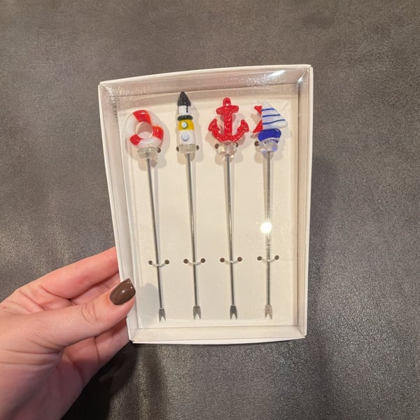 Abbott Maritime Icon Cocktail Picks Set of 4