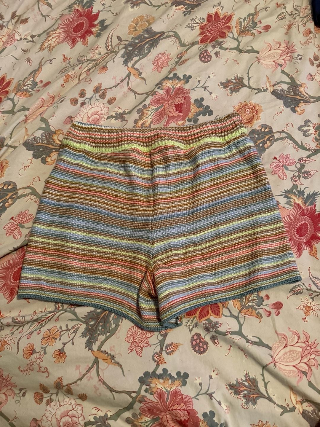 BLACK TAPE Knit Shorts Size XS Multi Striped Drawstring Lounge 3