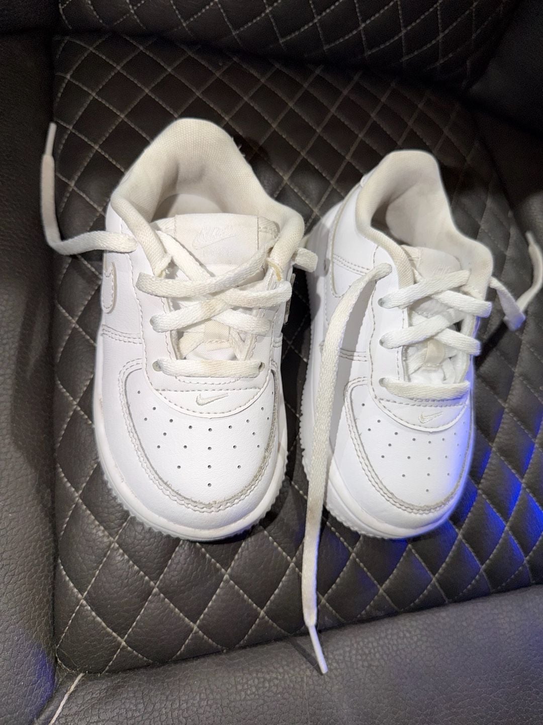Nike Air Force 1 Toddler Size 7C White Low Top Shoes 2