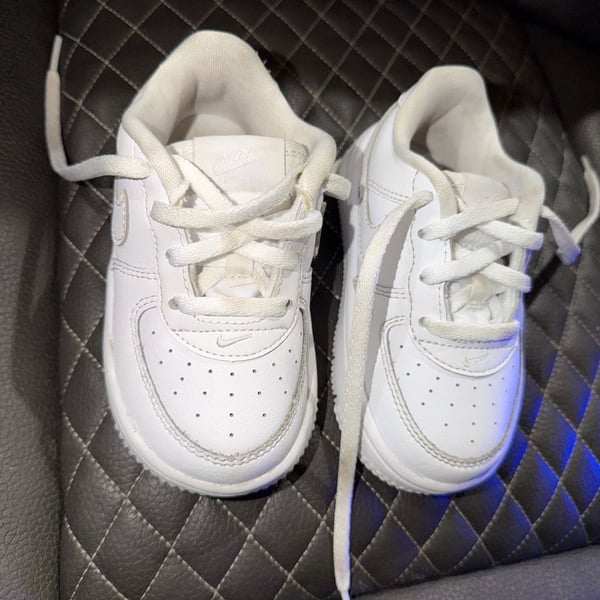 Nike Air Force 1 Toddler Size 7C White Low Top Shoes