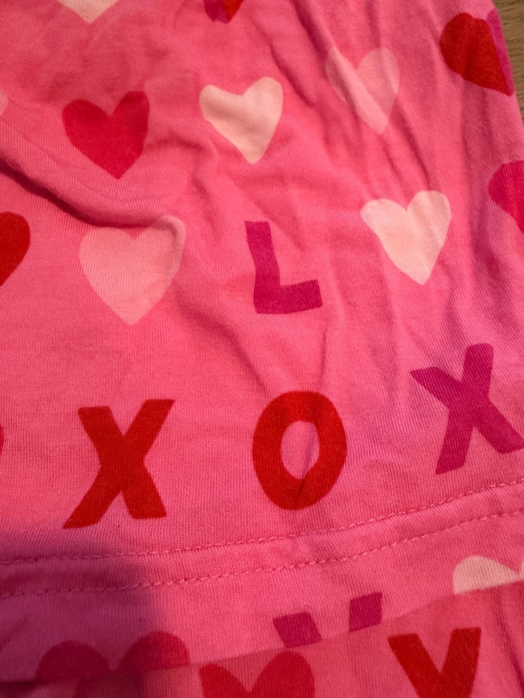 Little Sleepies 2-Piece Pajama Set Size 12-18 Months Pink Love Heart XOXO 2