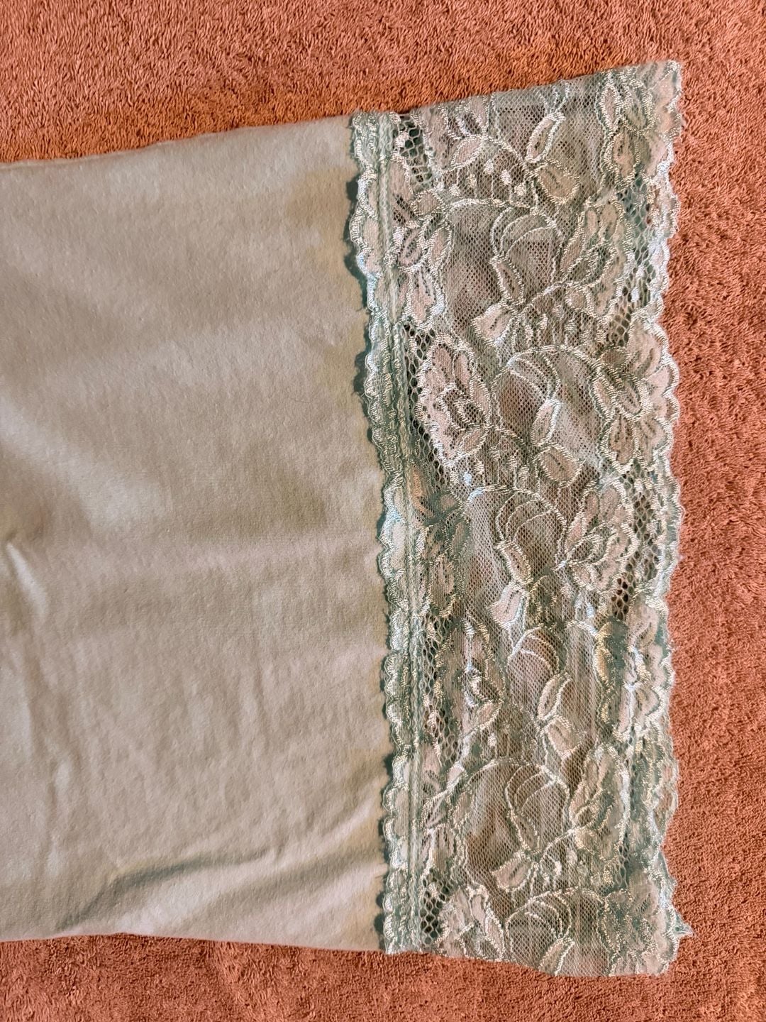 Vanity Essentials Camisole Size M Light Blue Lace Trim Y2K 8