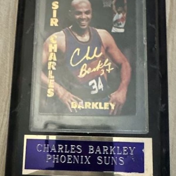 Charles Barkley Phoenix Suns Basketball Card Plaque
