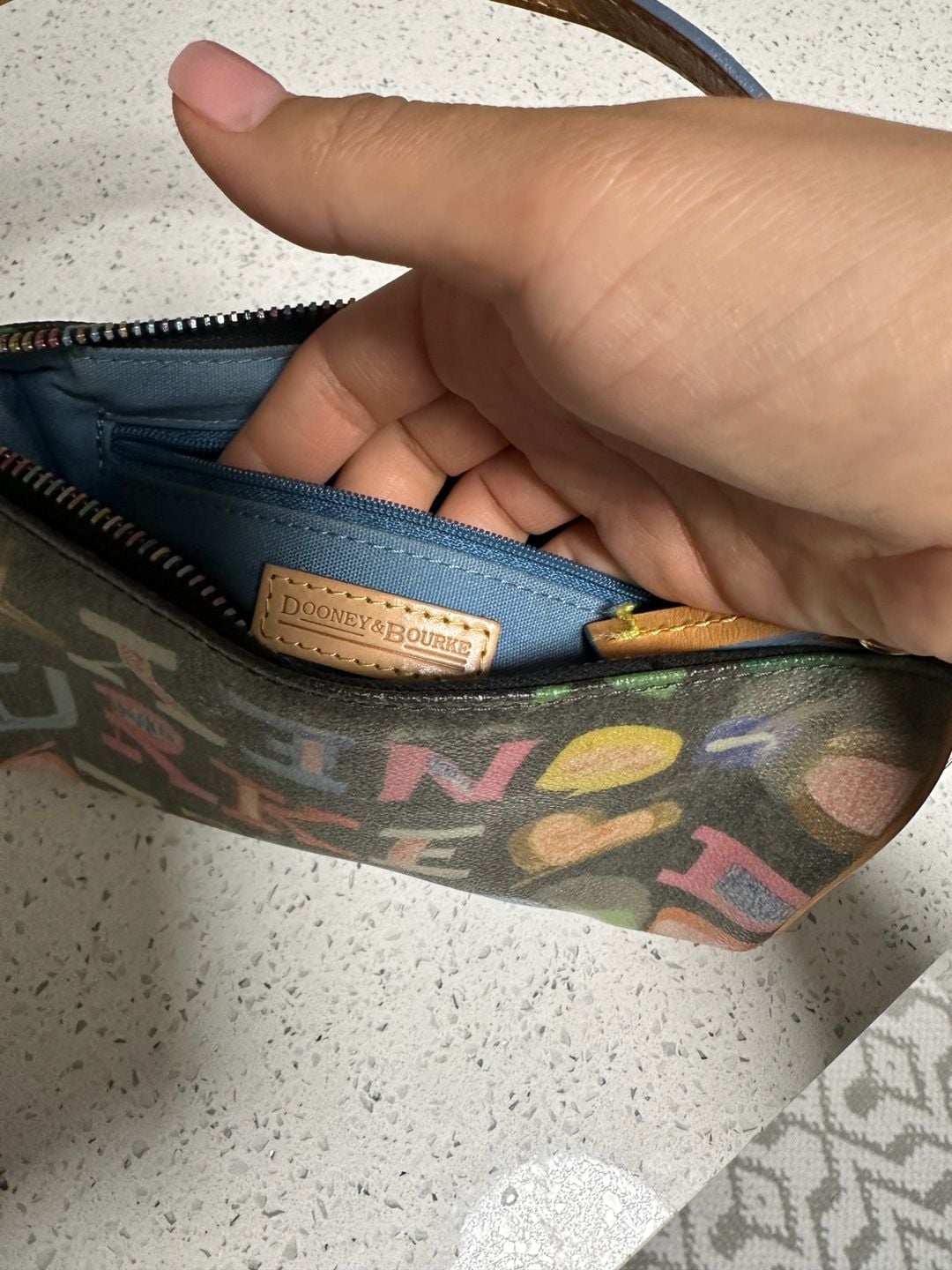 Dooney & Bourke Doodle Collection Letter Print Mini Bag 7