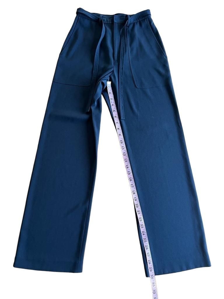 Banana Republic Charcoal Gray Wide Leg Pants Size 2 Stretch Tie Waist Trousers 7