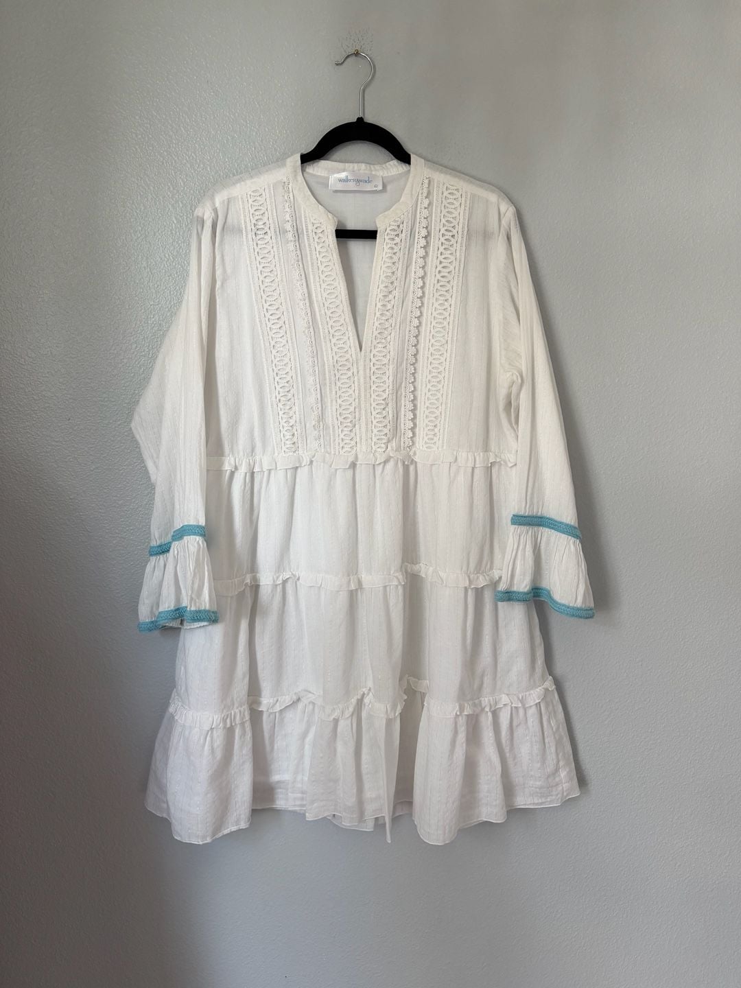 Walker & Wade Belle Dress Size XL White Tiered Tunic 2