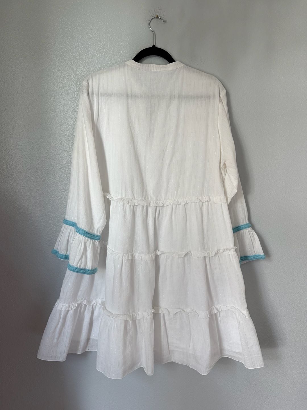 Walker & Wade Belle Dress Size XL White Tiered Tunic 3
