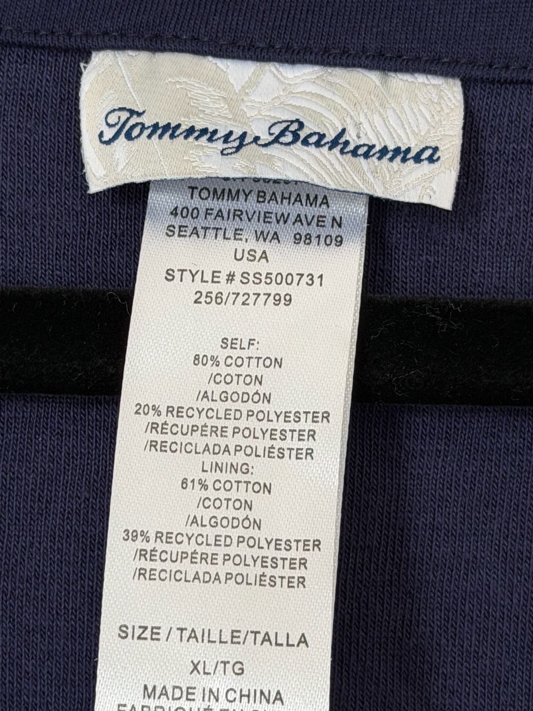 Tommy Bahama Size XL Navy Blue Dress 4