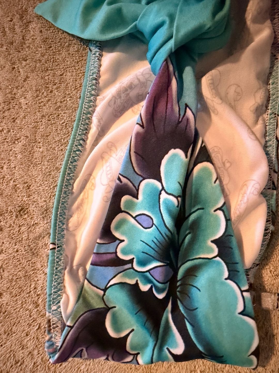 Ed Hardy Floral Bikini Top Blue Turquoise Swimwear 7