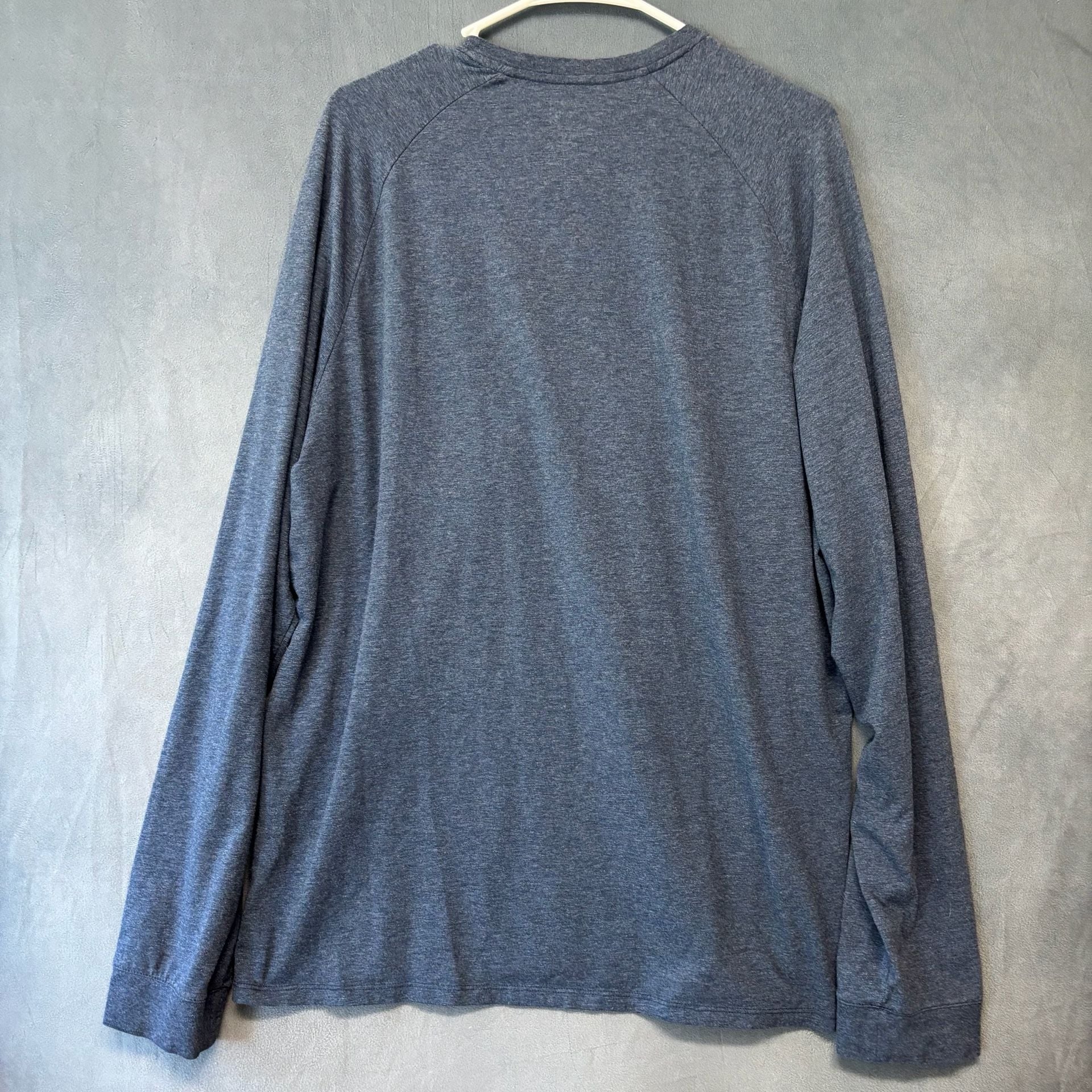 Ll Bean Long Sleeve Henley Shirt Size Xl-Reg Blue Supima Cotton 8