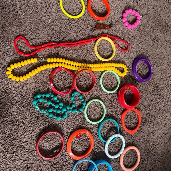 Vintage Assorted genuine lucite Plastic Bracelets