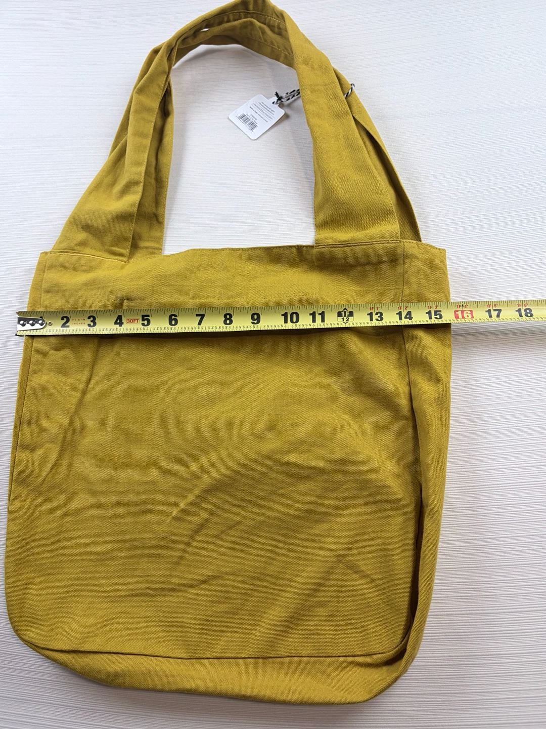 Danica Studio To And Fro Tote Bag Mustard Yellow Floral Embroidered Cotton 8