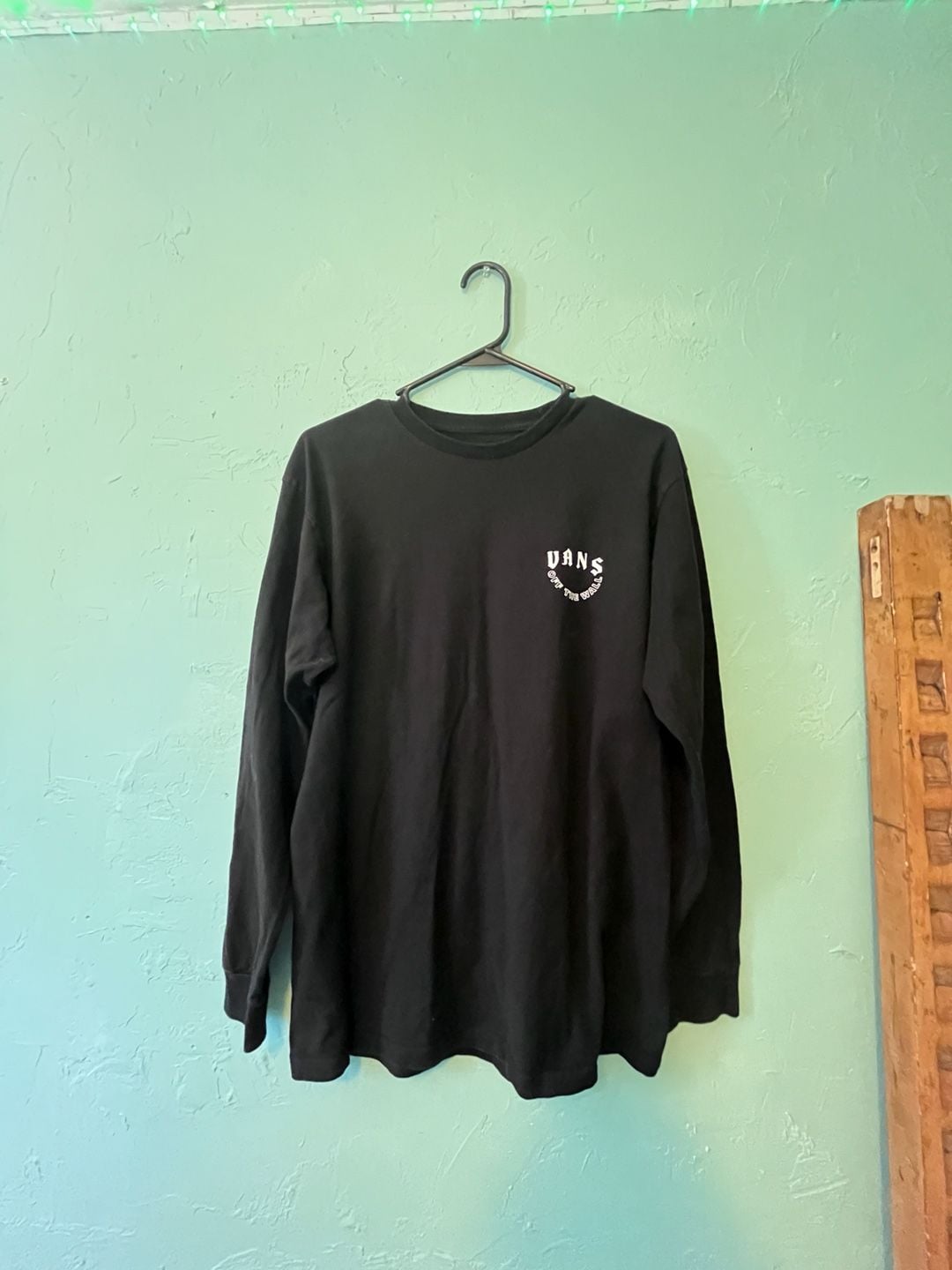 Vans Pushing Up Long Sleeve T-Shirt Size Medium Black 2