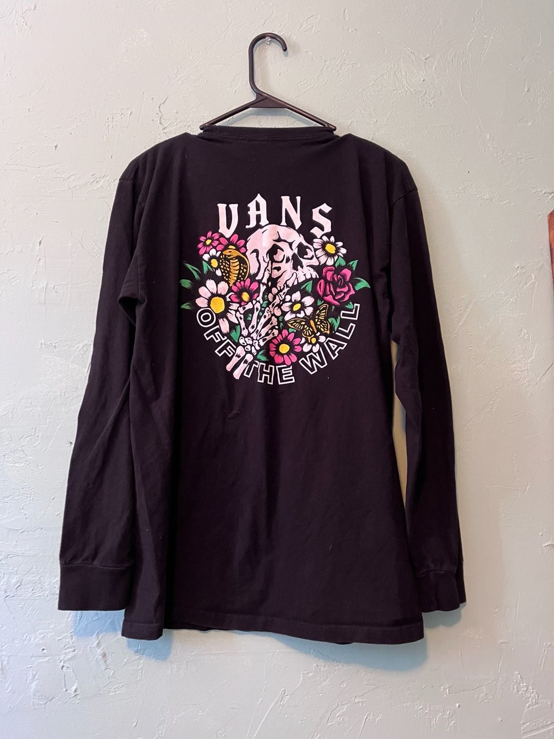 Vans Pushing Up Long Sleeve T-Shirt Size Medium Black 5
