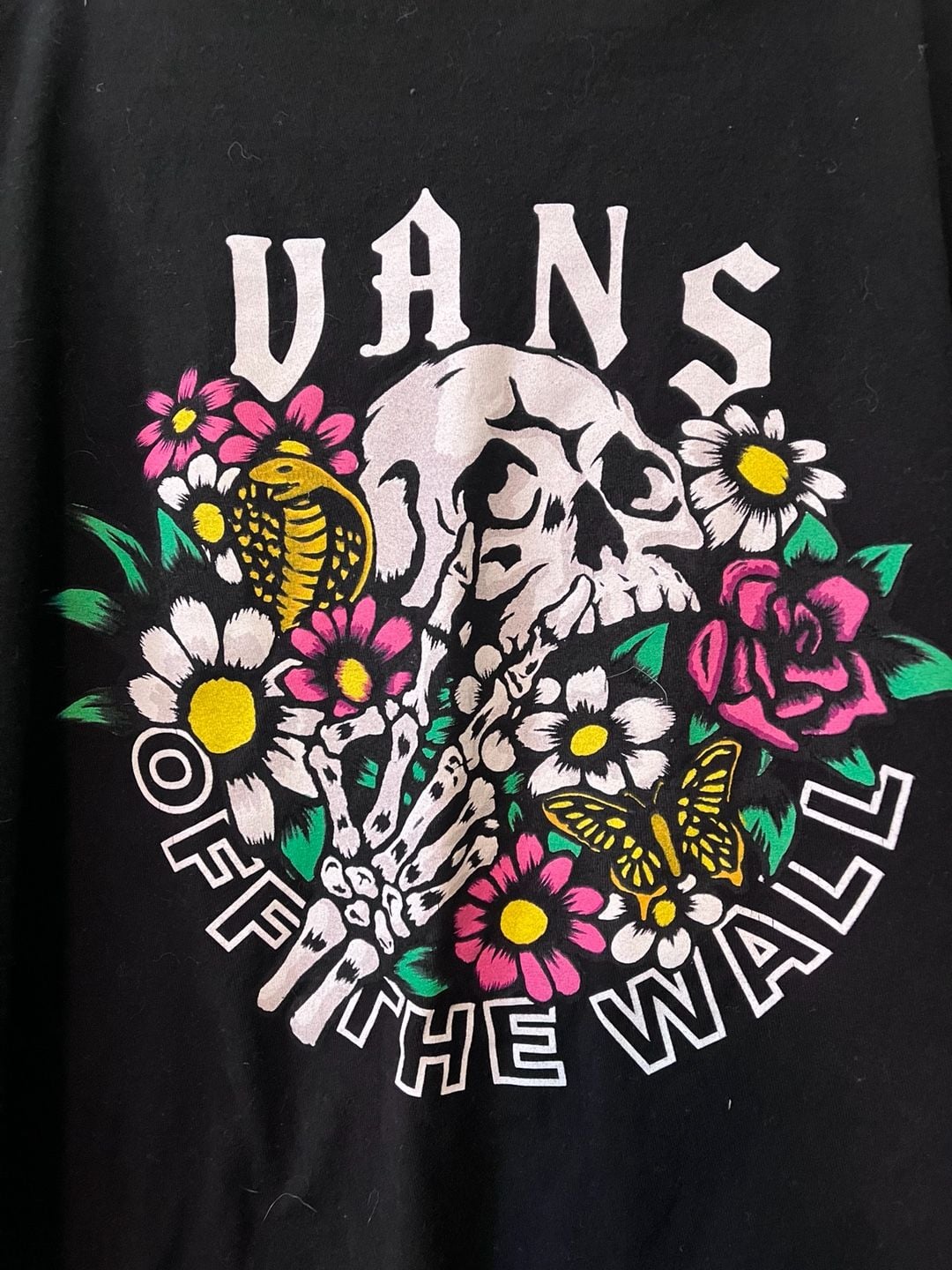 Vans Pushing Up Long Sleeve T-Shirt Size Medium Black 6