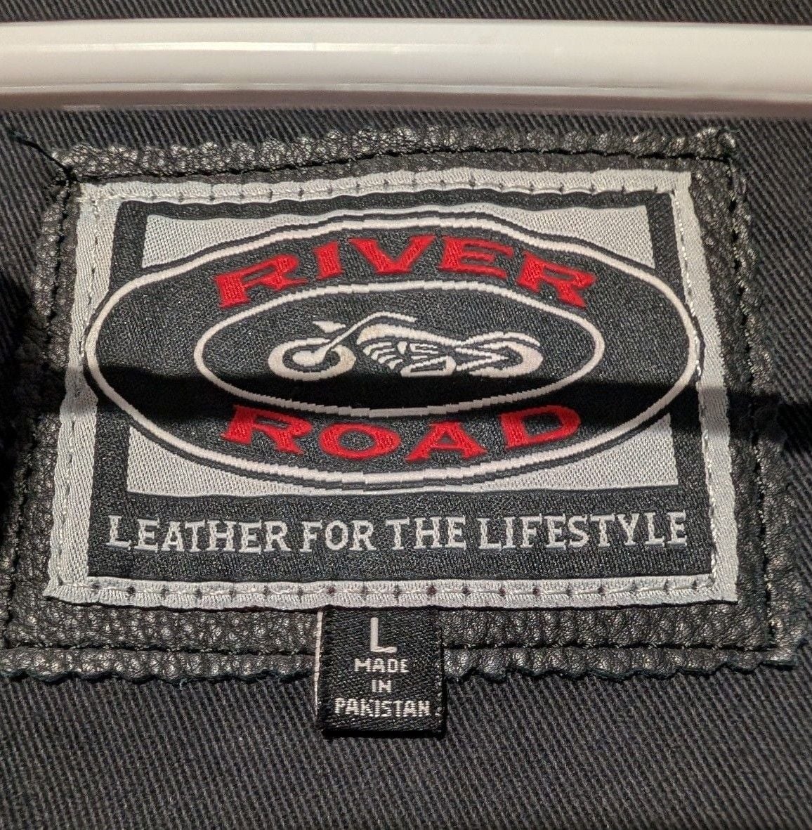 River Road Leather Vest Size L Black Biker Motorcycle 4
