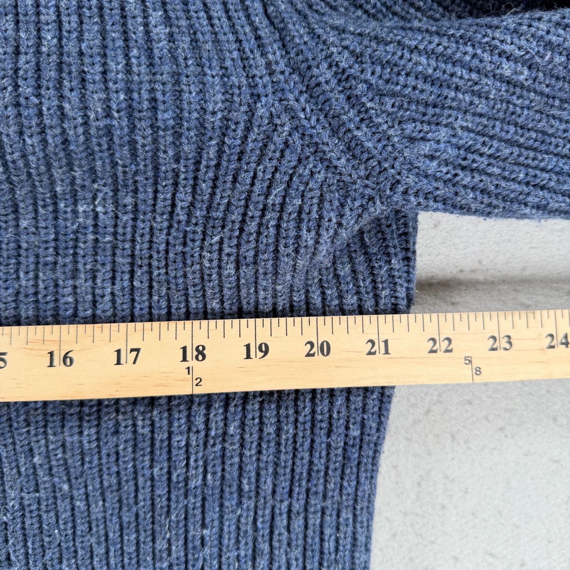 Vintage The North Face Full Zip Sweater Size S Blue Ribbed mens  8