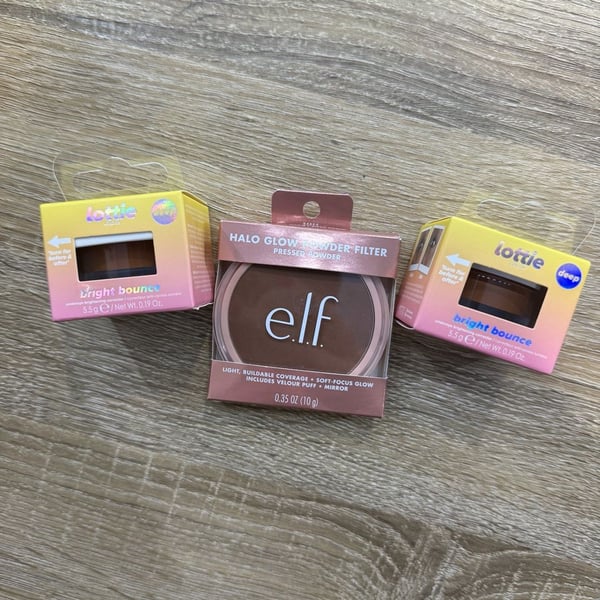 Lottie London Bright Bounce Underye Corrector  & Eld pressed powderDeep 5.5g Makeup Lot