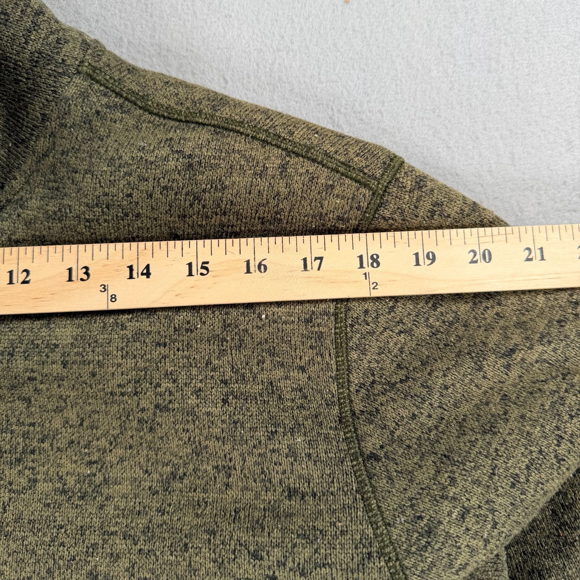 Orvis Quarter Zip Pullover Size M Green Sherpa Lined 4