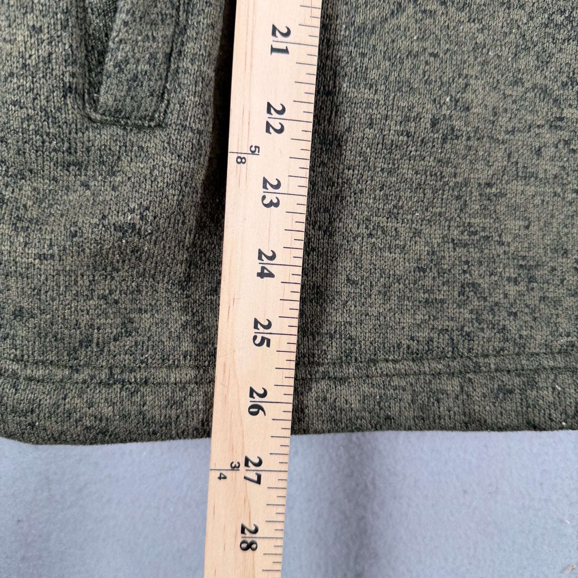 Orvis Quarter Zip Pullover Size M Green Sherpa Lined 5