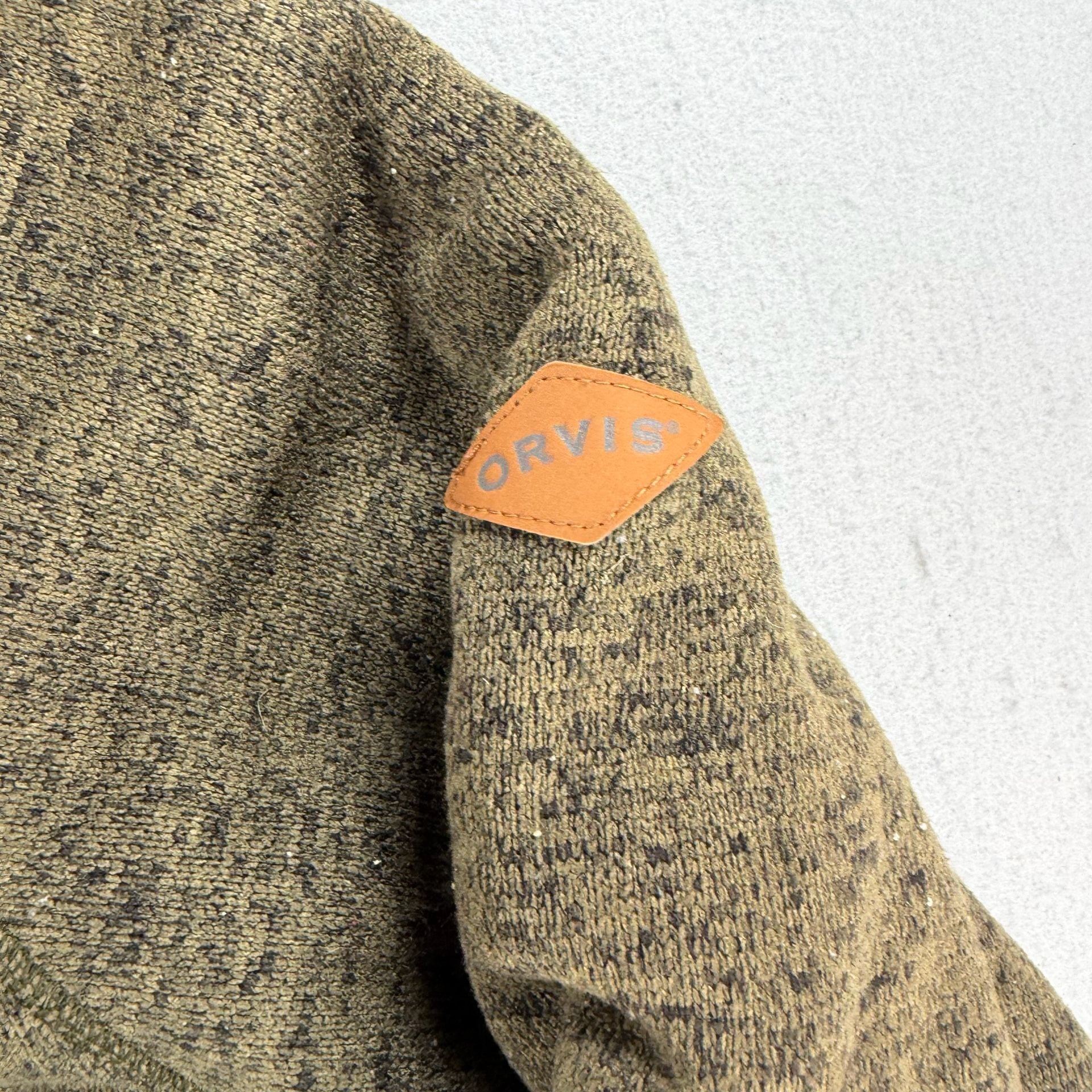 Orvis Quarter Zip Pullover Size M Green Sherpa Lined 7
