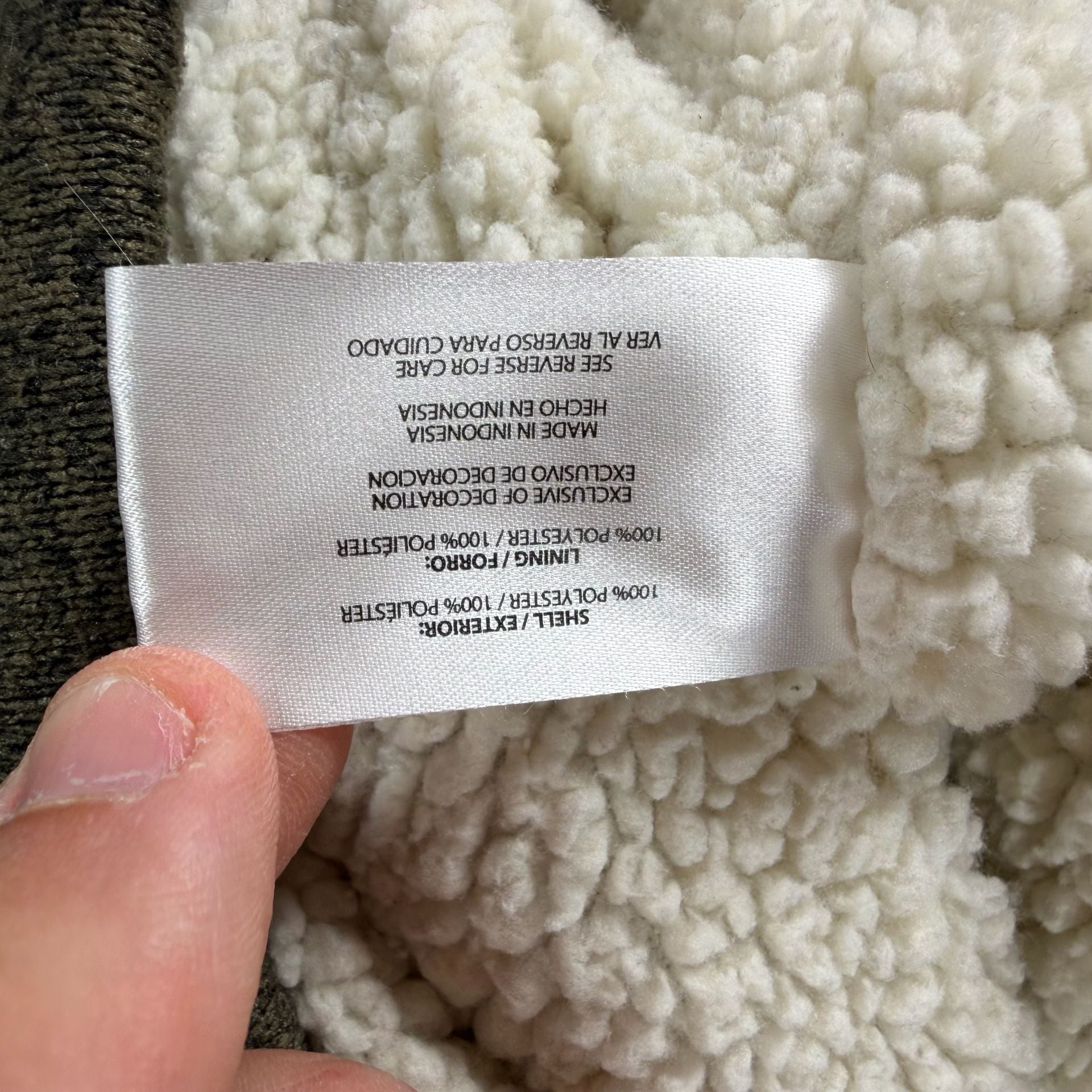 Orvis Quarter Zip Pullover Size M Green Sherpa Lined 9