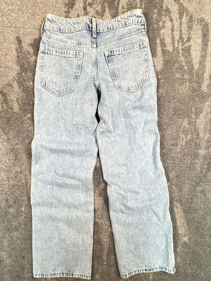 Hollister Low-Rise Baggy Jeans Size 000R Light Wash Denim 4