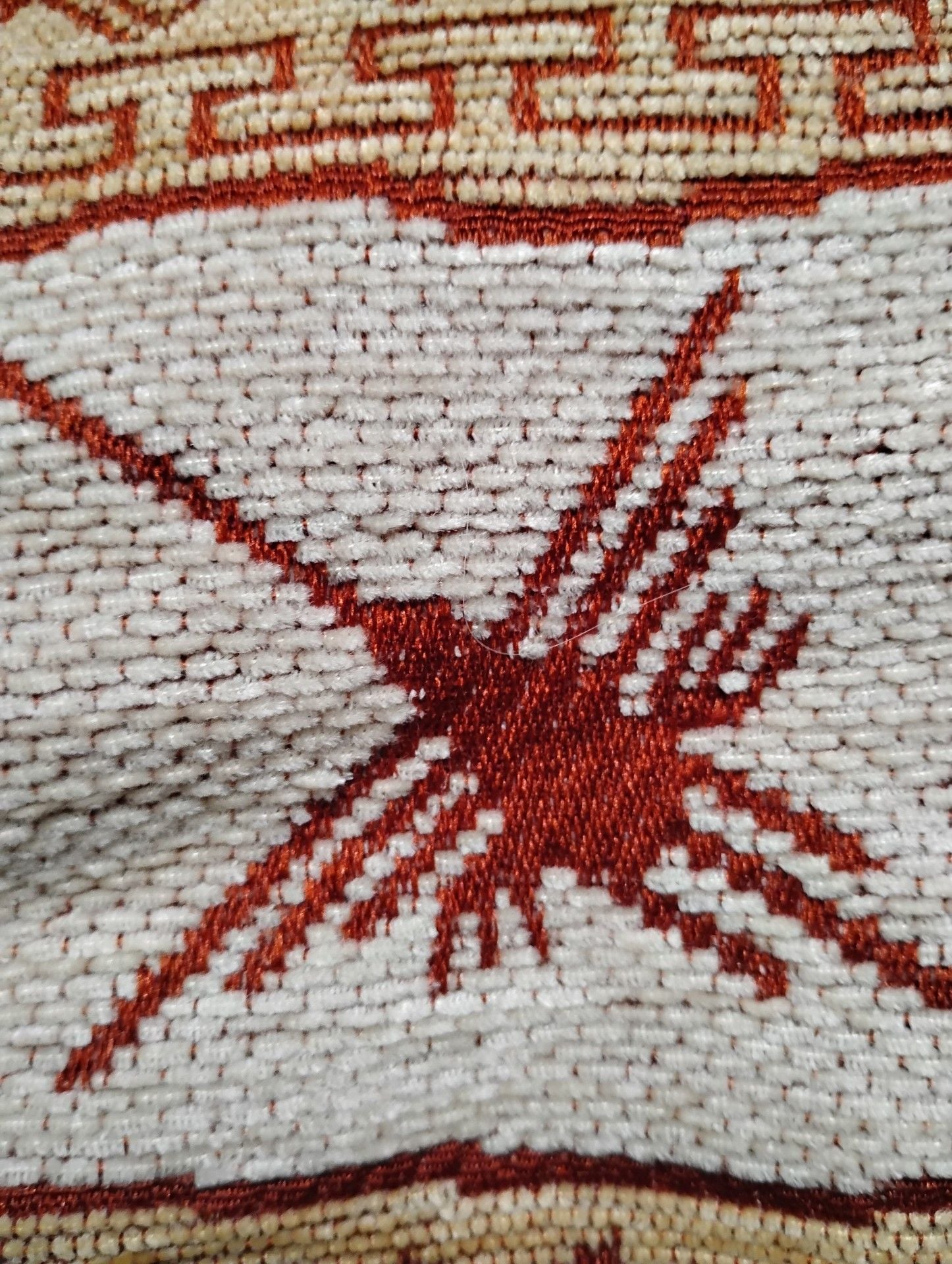 Vintage 1970s Woven Tapestry Boho Hippie Tote Bag Leather Trim 4