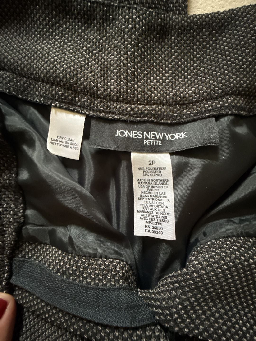 Jones New York Petite Dress Pants Size 2P Black/Brown pattern 3