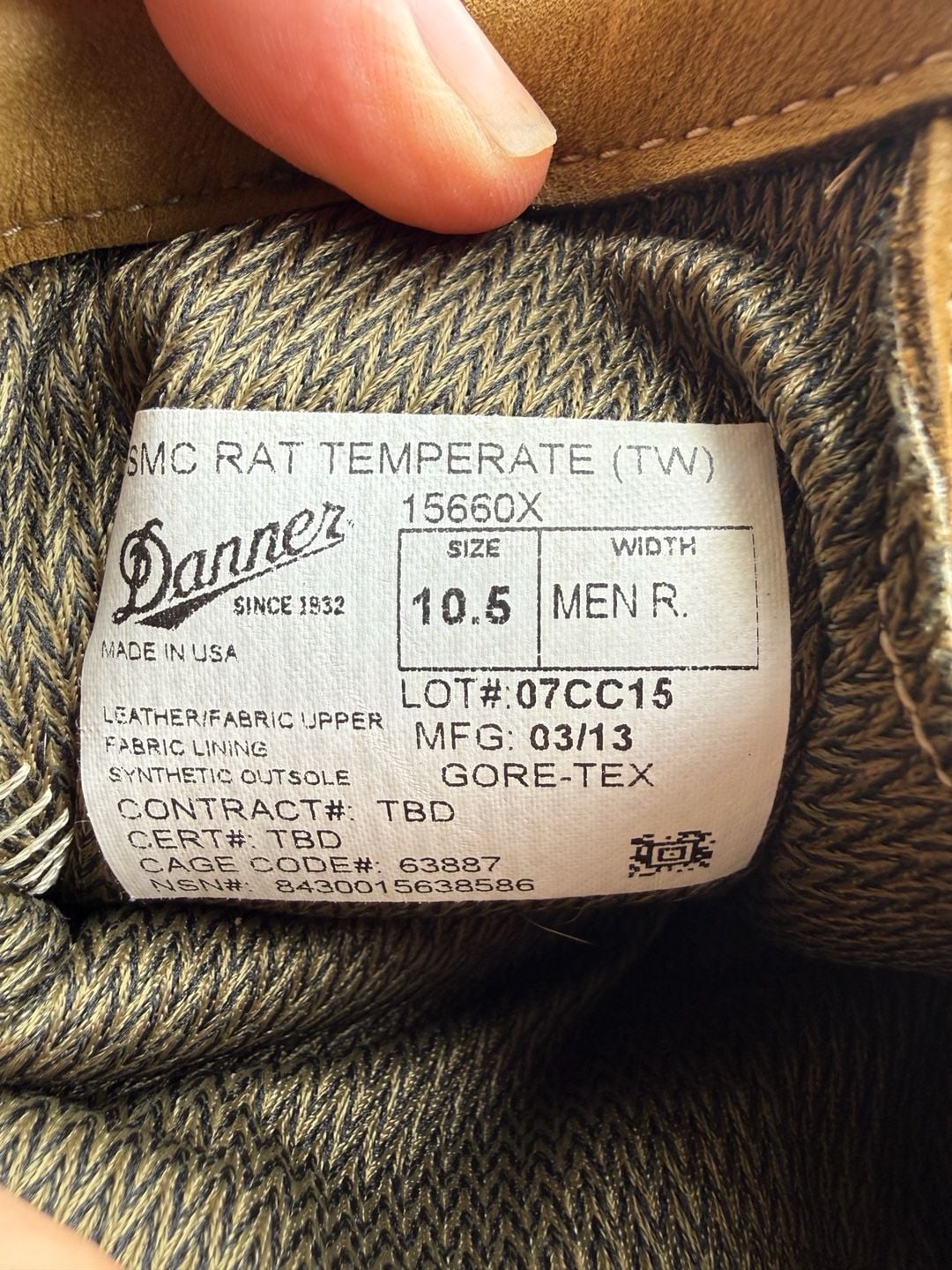 Danner USMC RAT Temperate Weather Boots Mojave 8