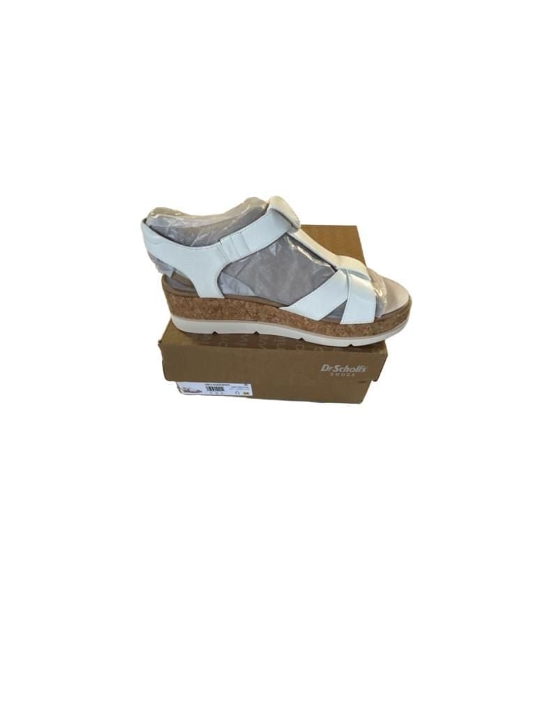 Dr. Scholl's Shoes Women's Once Again Sandal, White Faux Leather, 11 M Shoes 2