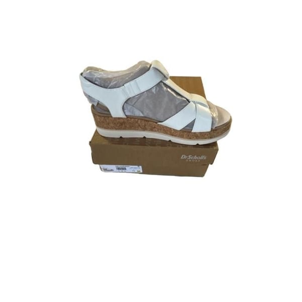 Dr. Scholl's Shoes Women's Once Again Sandal, White Faux Leather, 11 M  Shoes