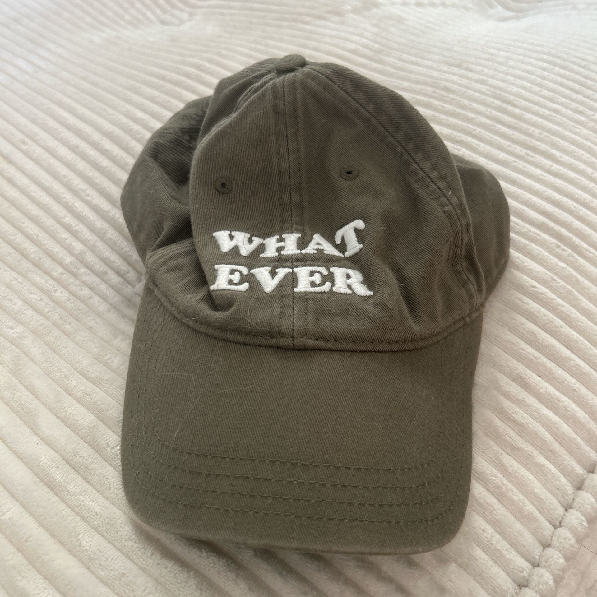 Field Grade Skull Rose Distressed Olive Green Dad Hat 7