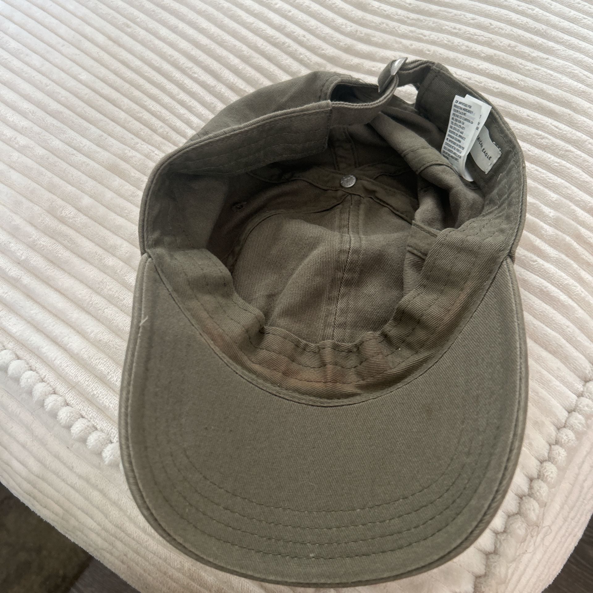 Field Grade Skull Rose Distressed Olive Green Dad Hat 8