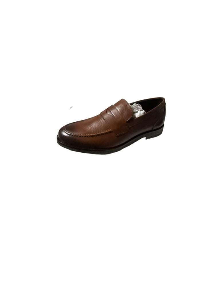 Rockport Men's Sutton Dark Natural Leather Loafers Size 14 M 2