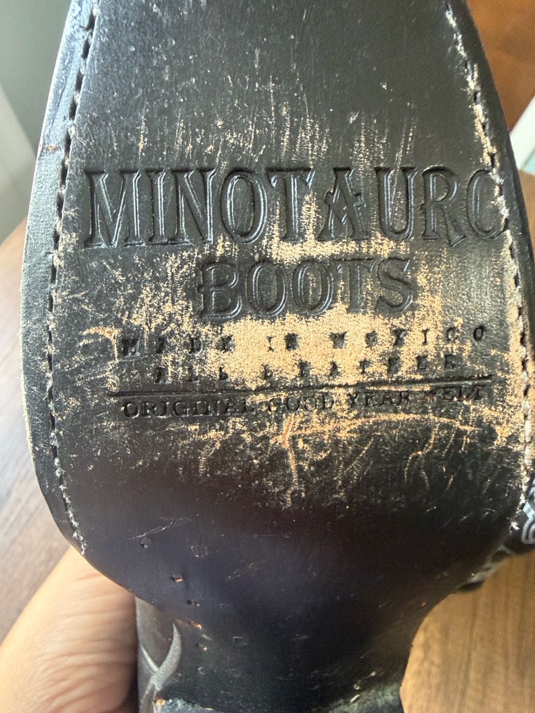 Minotauro Western Boots Size 5.5 Black Leather Embroidered Cowgirl Boots 10