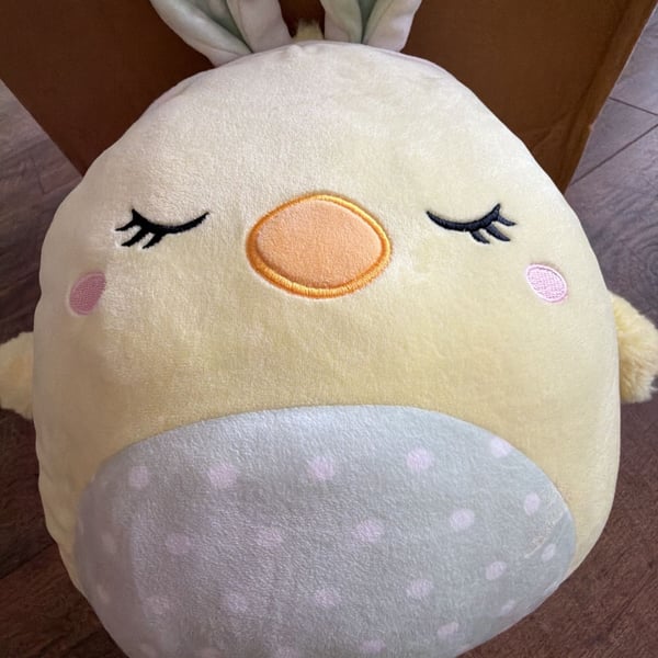 Squishmallows Aimee Yellow Chick with Bunny Ears Plush 12-Inch