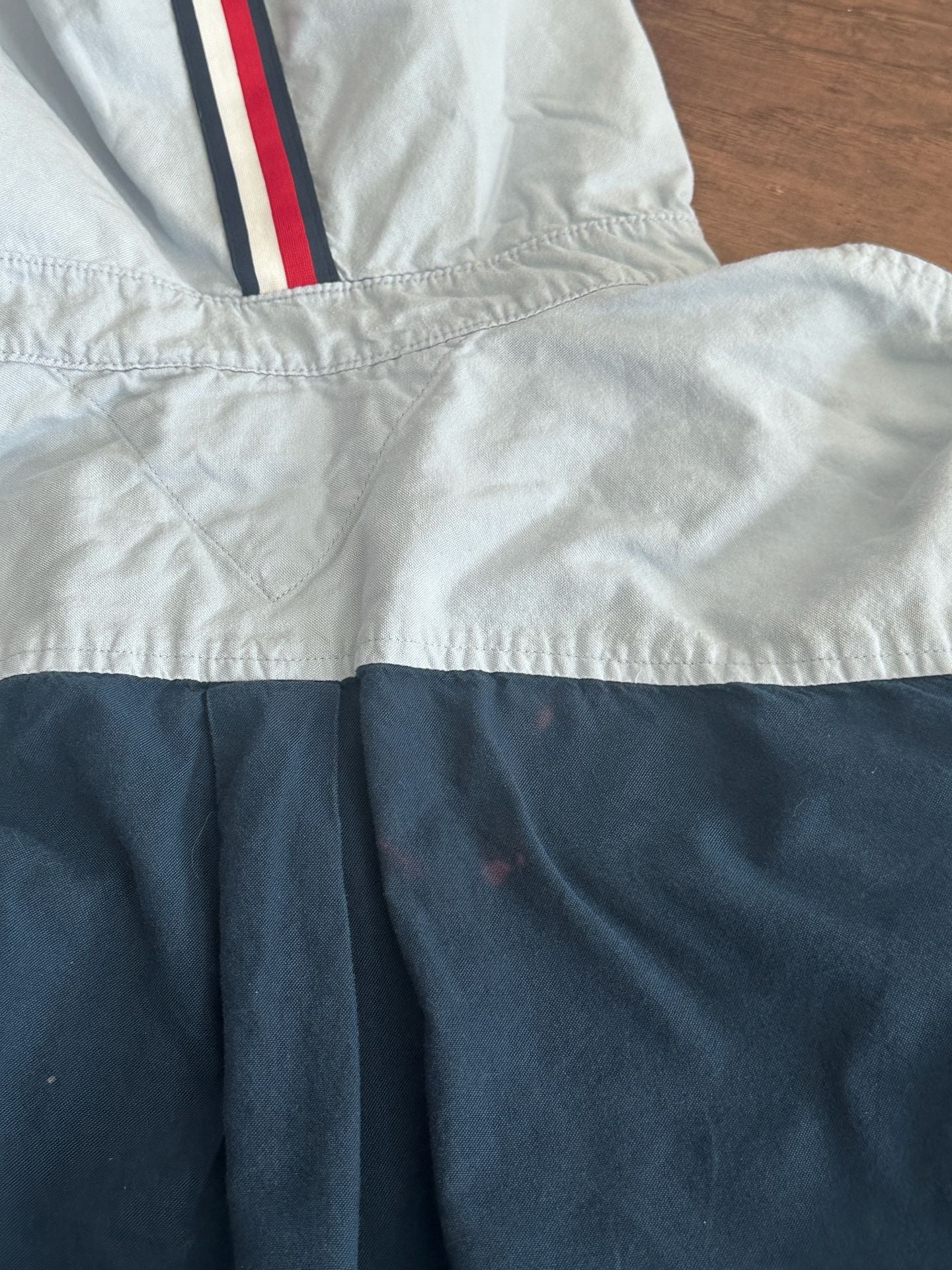Vintage Tommy Hilfiger Patchwork Hooded Long Sleeve Button Down Shirt 9