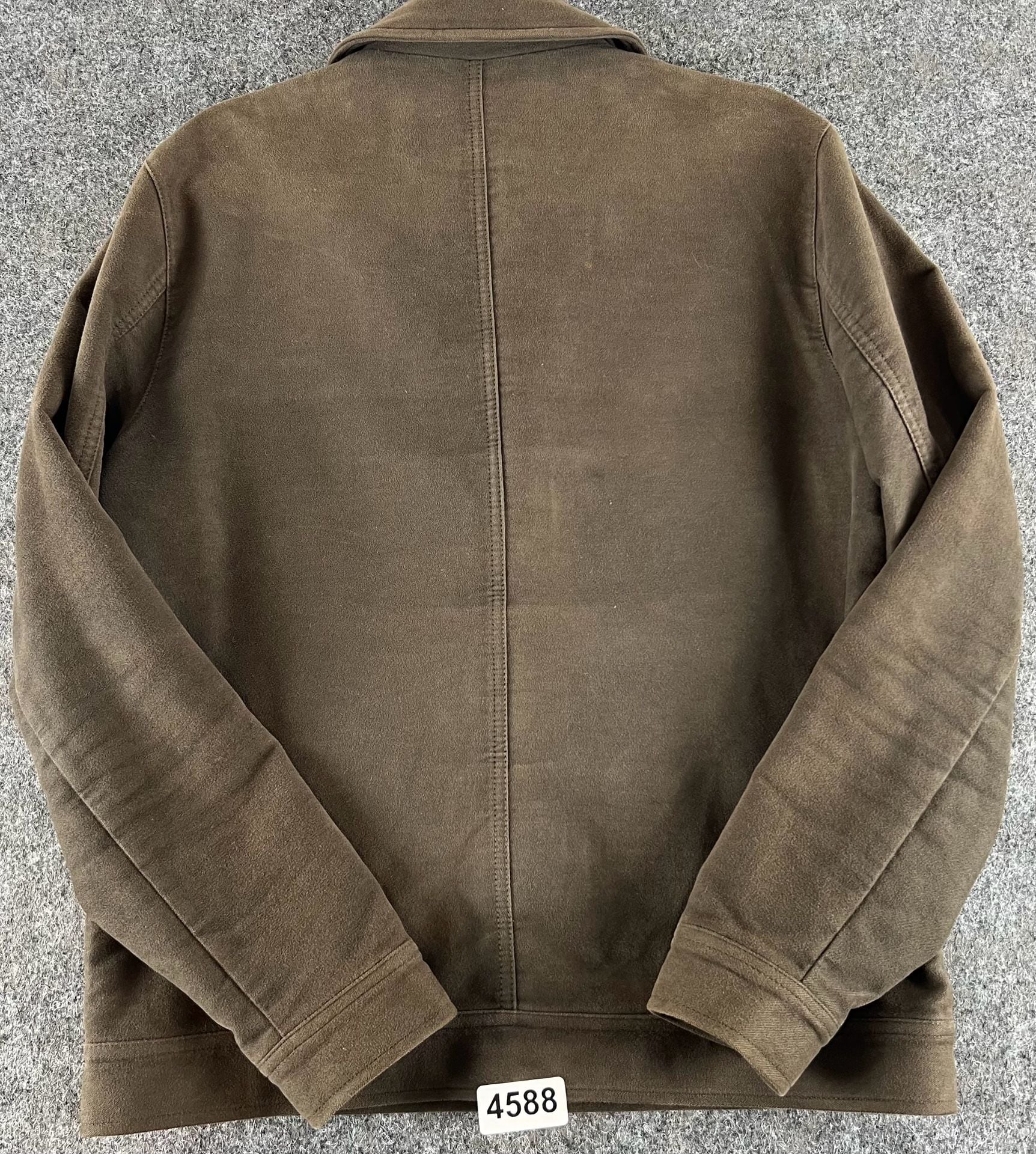 Banana Republic Italian Moleskin Trucker Jacket Size M Olive Cotton 8