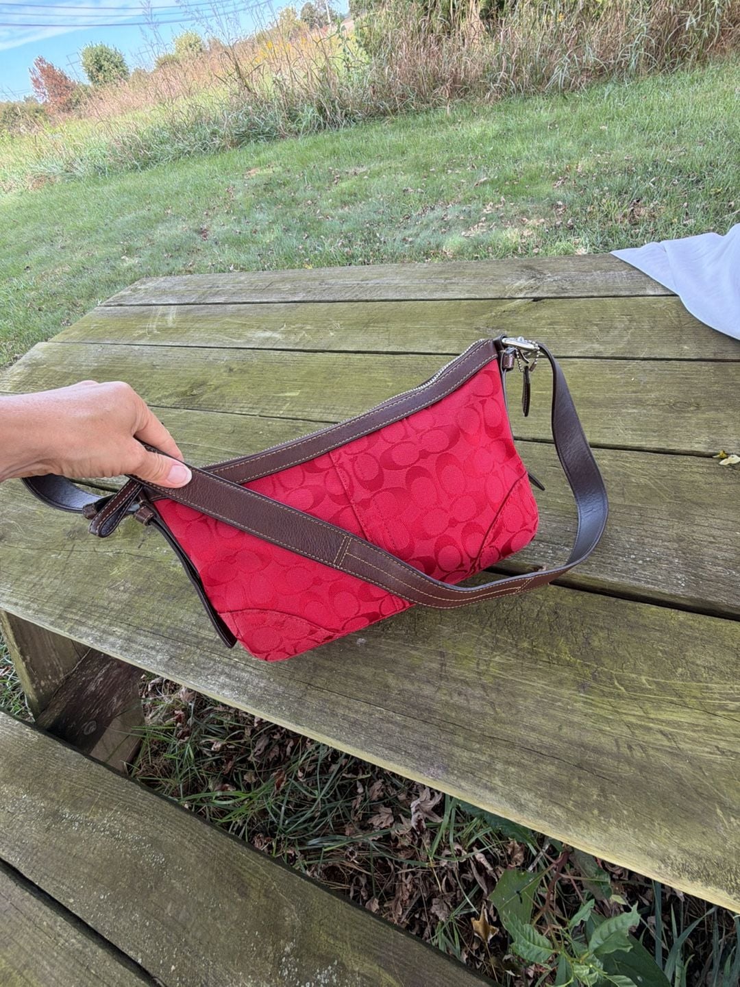 Coach Signature Sufflette Red Shoulder Crossbody Bag 12884 9