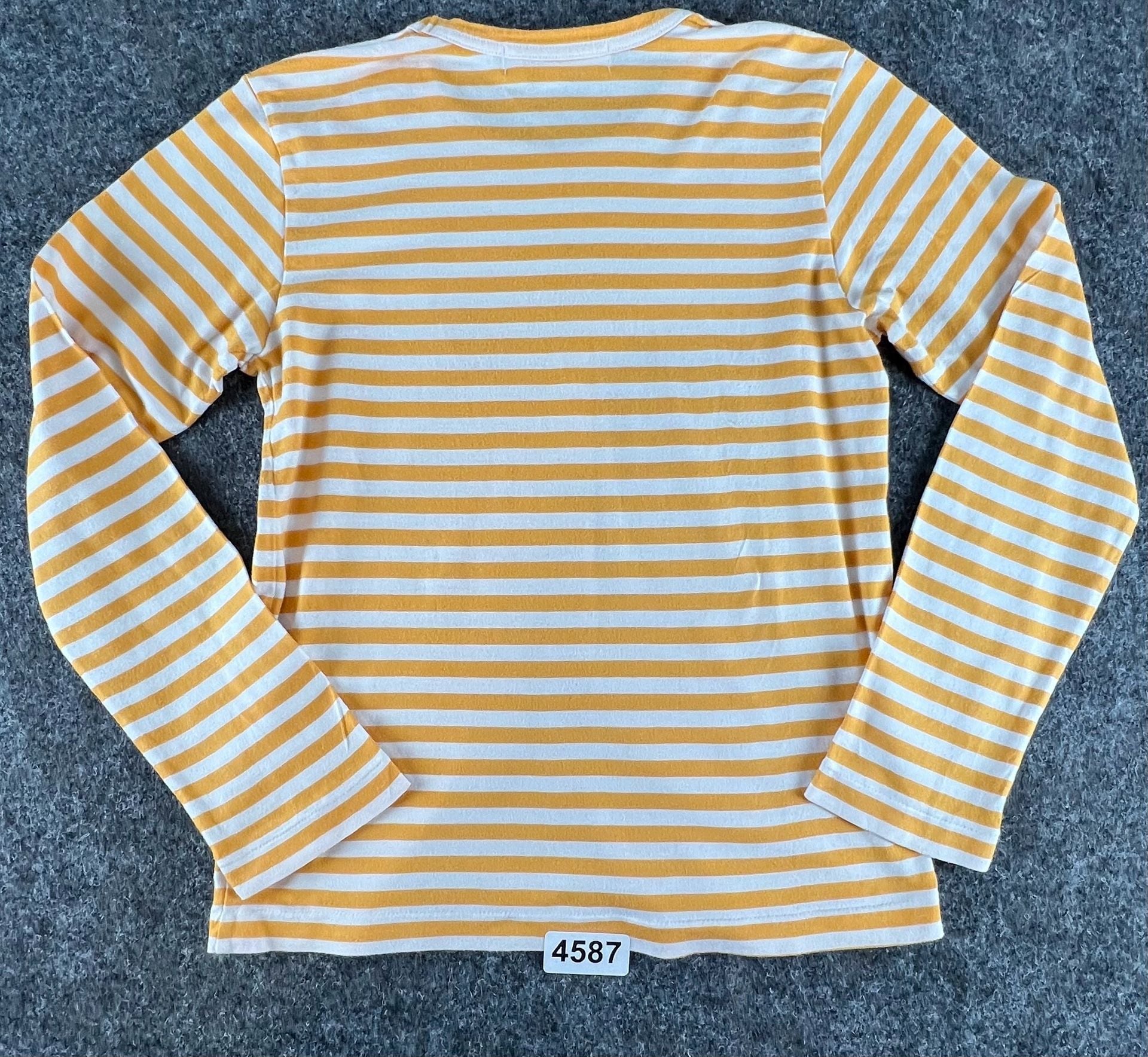 COMME des GARÇONS PLAY Striped Long Sleeve T-Shirt Size M Yellow 8