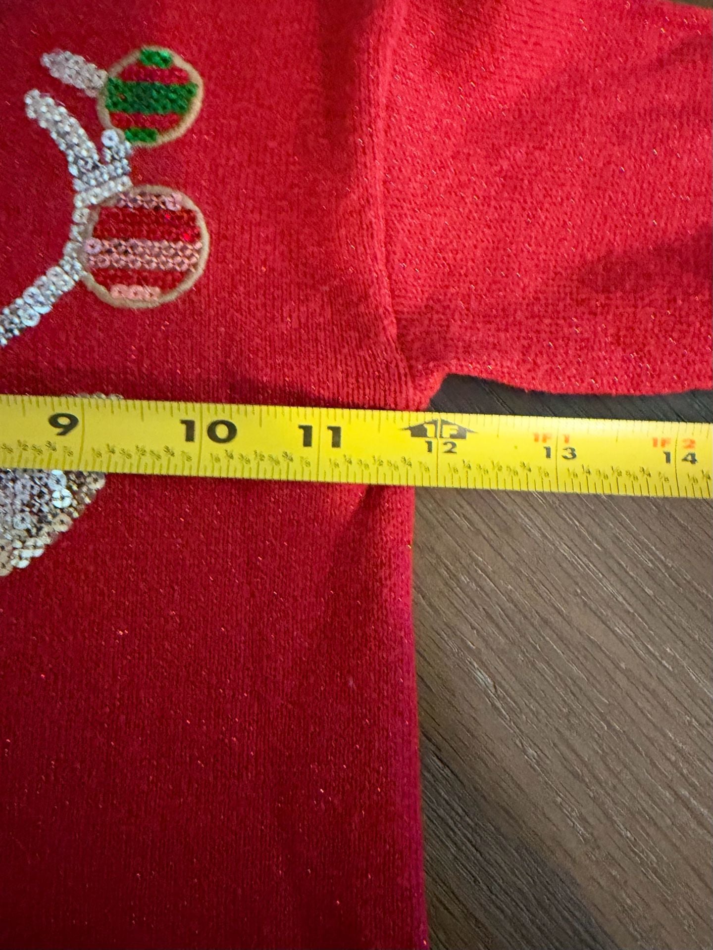 The Children’s Place 12-18M Red Christmas Reindeer Sequin Sweater 7