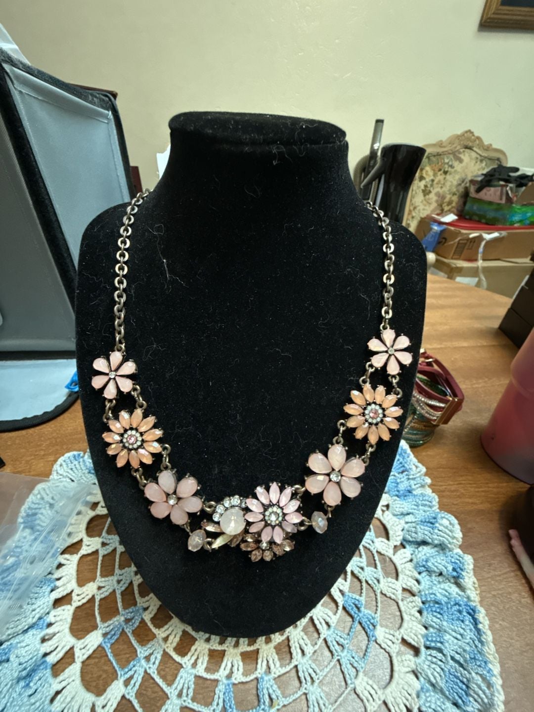 Torrid Blush Floral Bib Statement Necklace 2